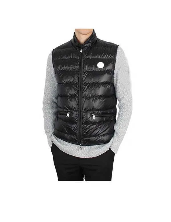 Herenvesten Outdoor Lichtgewicht Heren Down Vest Stand Kraag mannen Gilet Chest NFC Badge Men Down Vest Herfst Winter Gilets Maat 1-5Bagw