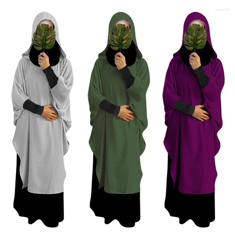 Vêtements ethniques Eid Hooded Femmes musulmanes Hijab Robe de prière Long Khimar Turquie Musulman Jilbab Abaya Ramadan Bche Abayas Islamique