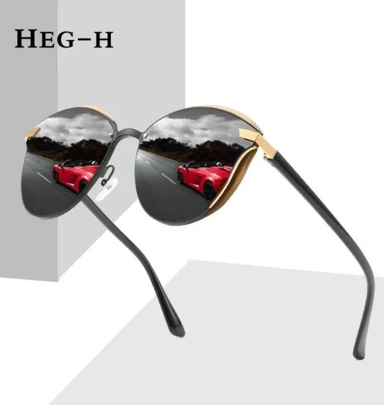Hegh 2021 Design Cat Eye Polaris Sunglasses Men Femmes Elegant Sun Glasses Femelles Driving Eyewear6669455