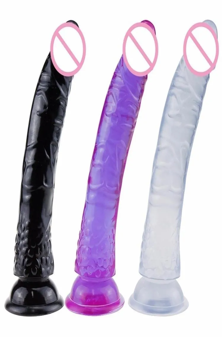 5 colori Big Penis Dildo realistico Calco Penis Penna anale No Vibrator Sex Toys for Woman Masturbatore Vagina Cliroris Spilulator SH192574559