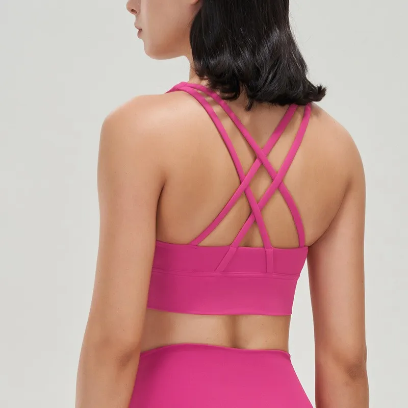 Backless 4-Line bra sports bra for Women - Solid...