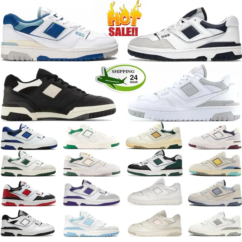 Luksusowe wiadomości Balanace Sneakers Designerowie Trenerowie buty do biegania biały bordowy zielony biały szary unc panda sól morska czarna bogata Paul BB550 Sports Mężczyźni kobiety