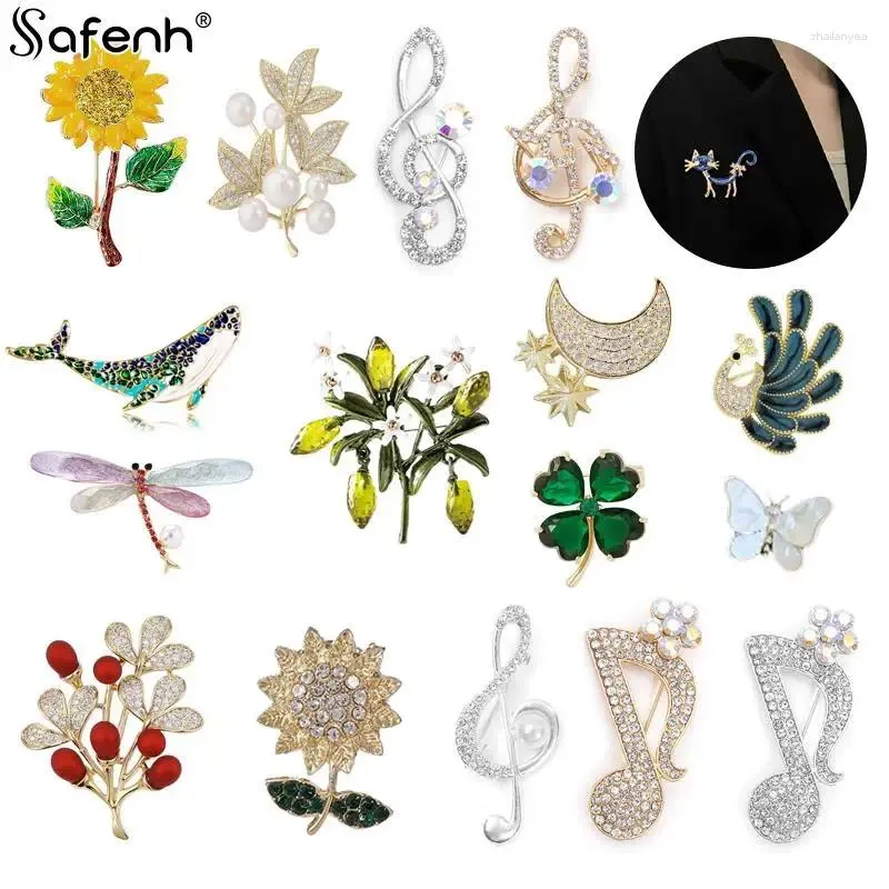 Broches 1pcs fleur cristalline broche bac à revers bijoux joelry femelle de mariage épingles grandes pour femmes accessoires de vêtements de corsage