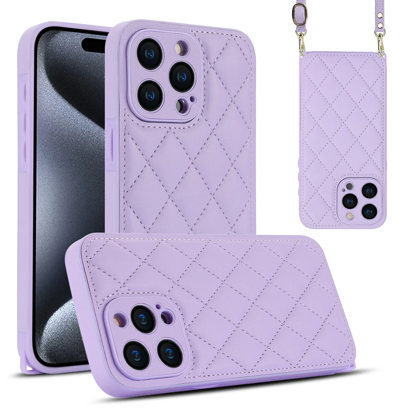 Custodia per iPhone in pelle di lusso Case di telefono CrossBody Case Hanging Rope Controllo Funzionamento senza stress di alta qualità Adatto per iPhone 15 14 11 13 Pro Max xr xs xs max 12 Apple