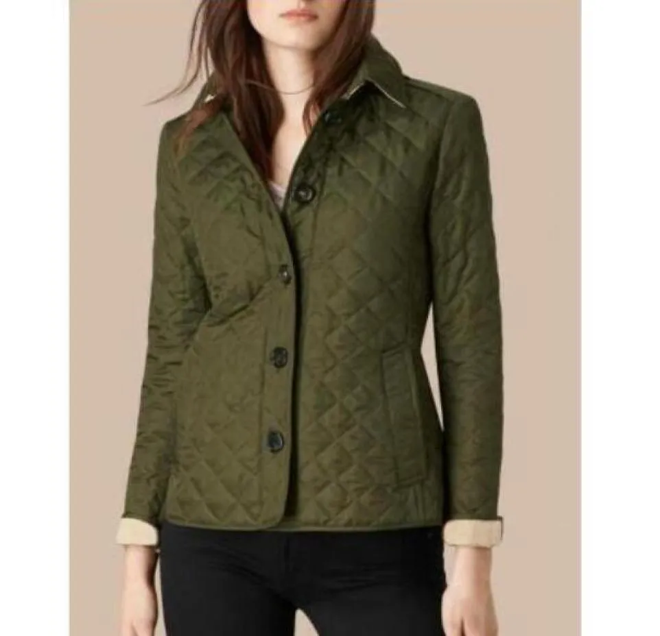 Limited Classic Women England Fashion Diamond Jacket British Quilted Blazers Solid Coat Single Breasted Slim London Brit Jackets B9977875