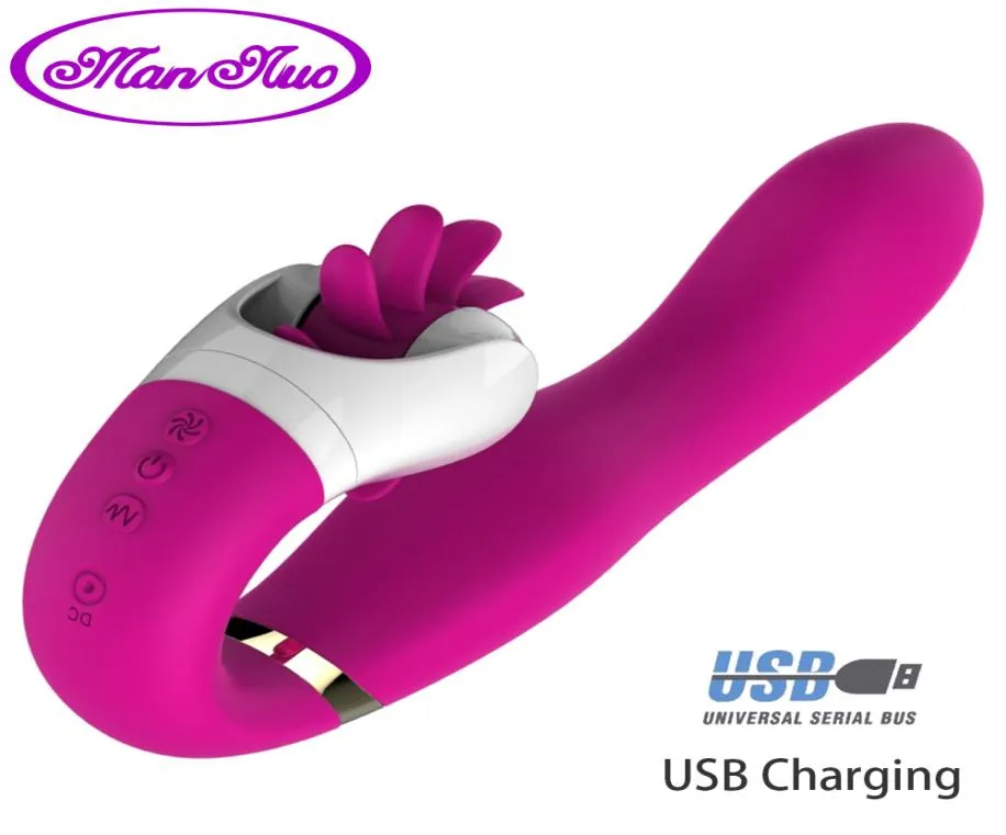 Man Nuo Muti Speed Dildo Vibrators Rotation Oral Sex Tongureking Toy G Spot Vibrating Clitoris Stimulation Simpulator Sex Toys for Women Y9221194