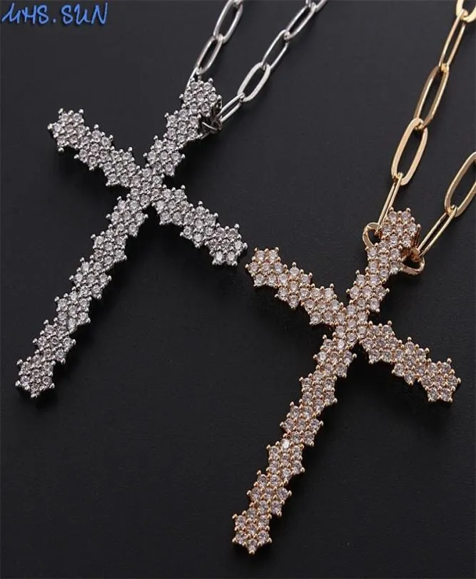 MHS.SUN Fashion Women Pendant Necklace AAA Zircon Stone Jewelry Religion Necklace Chain Choker For Men Party Gift 1PC 2010134317601