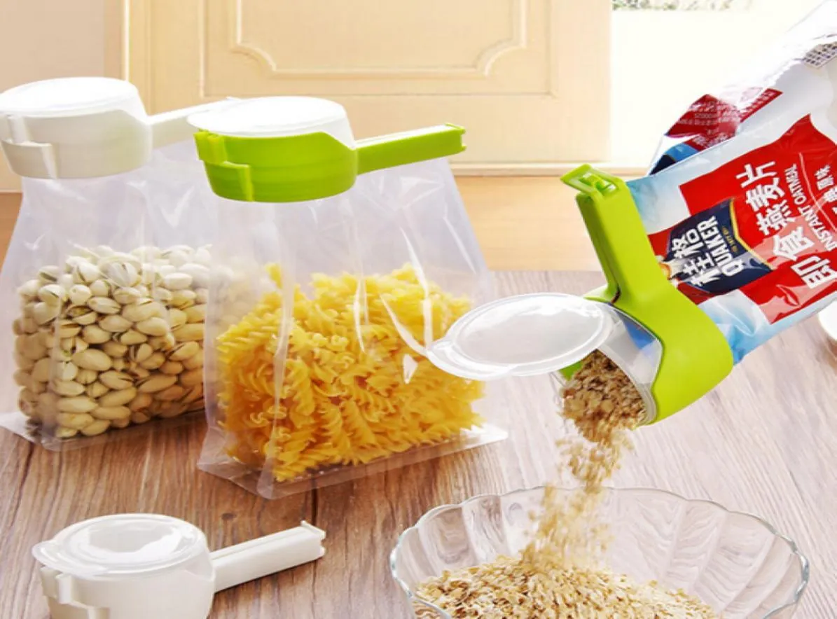 Nieuwe afdichting giet voedsel opbergtas clip snack afdichtingsclip behouden verse sealer klem plastic helper voedsel saver reizen keukengereedschap3484608