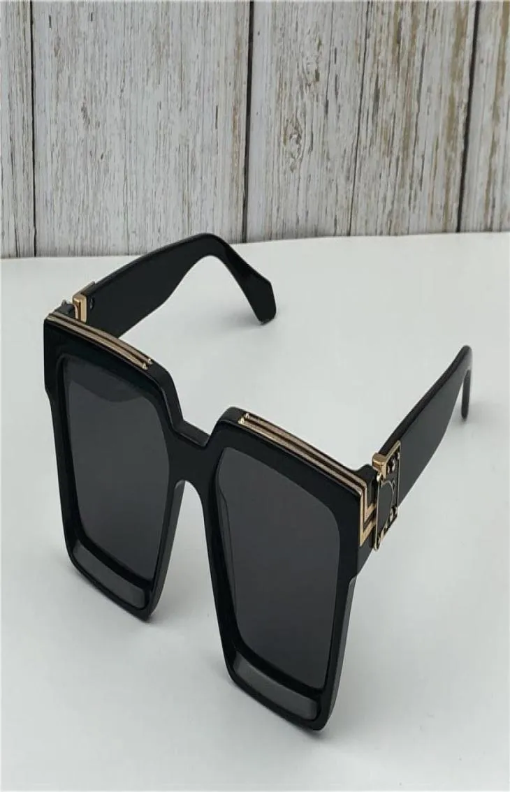 Ontwerper Nieuwe Men Brand Designer Zonnebril 96006 Millionaire Square Frame Vintage Shiny Gold Summer UV400 Lens Style Laser Logo T4677871