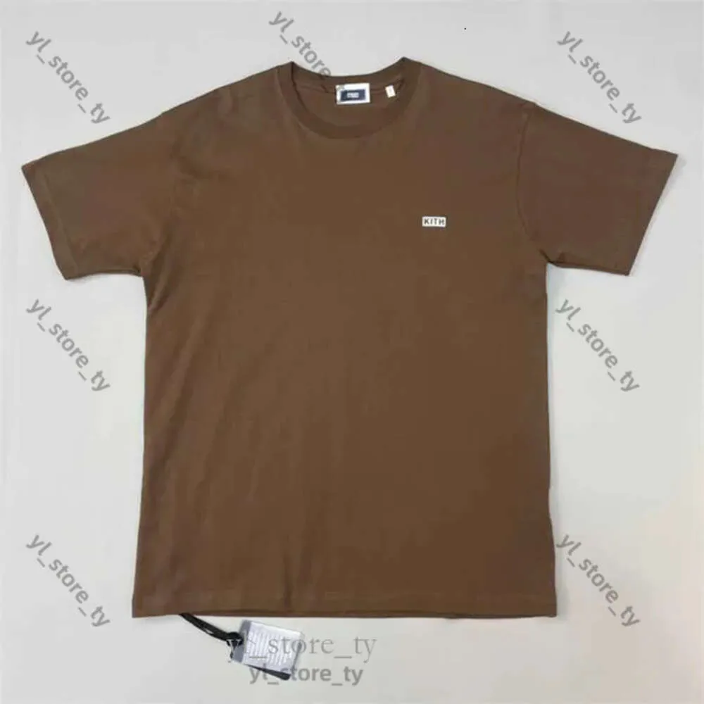 Nisch mode kith skjorta brev lös överdimensionerad casual t-shirt sommar crewneck tryck män och kvinnor par kith kort ärm 3406