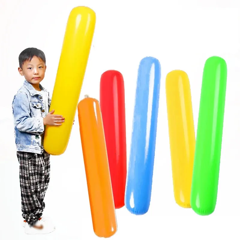 5 color inflatable balloon air stick children outdoor games family cheer stick props colorful balloon kid water sports 240423