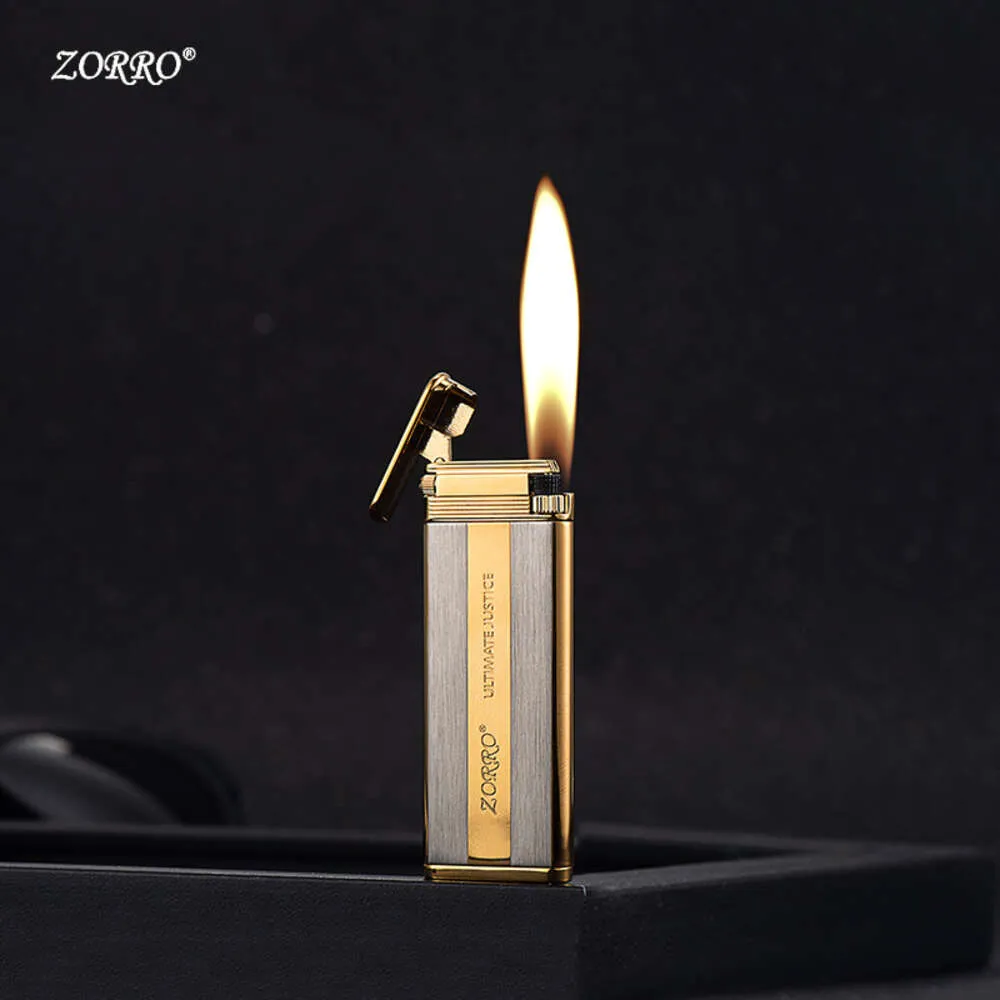 Zorro 6 mm UltraHin Pure Copper Case Butane sans gaz de cigarette à flamme plus légère plus légère pour les hommes
