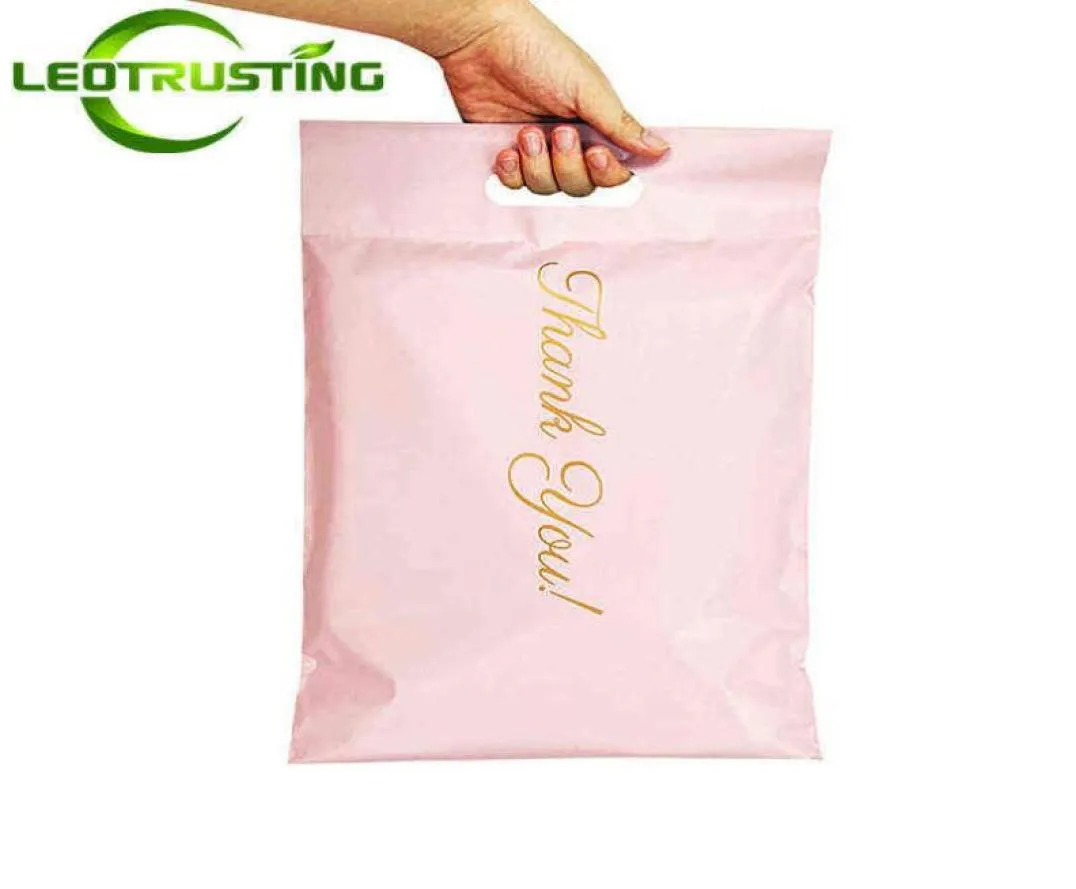 PinkwhiteBlack merci portable en enveloppes adhésives Poly Mailer sacs Courrier Poumages de fête Boîtes de cadeaux H16569669