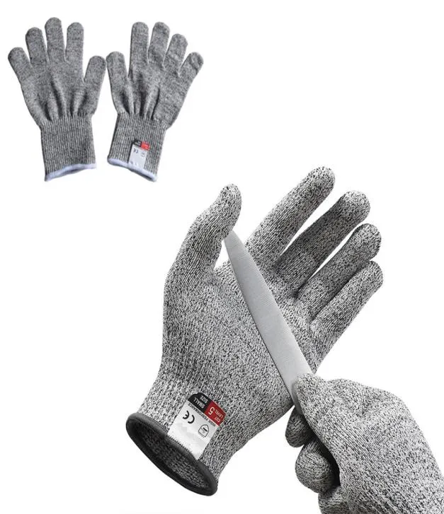 Schnitt resistente Handschuhe Lebensmittelqualität Sicherheit Schnitthandschuhe Stufe 5 Schutzarbeitsversicherung Handschuh für Küchen Auster Scheinholz Ca2561445