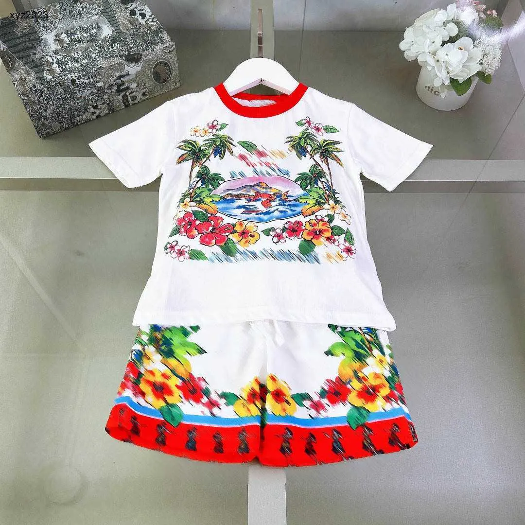 Modne dresy dla niemowląt Summer Kids Designer Rozmiar 90-150 cm Wakacje Wzór Projekt okrągły i szorty 24 kwietnia
