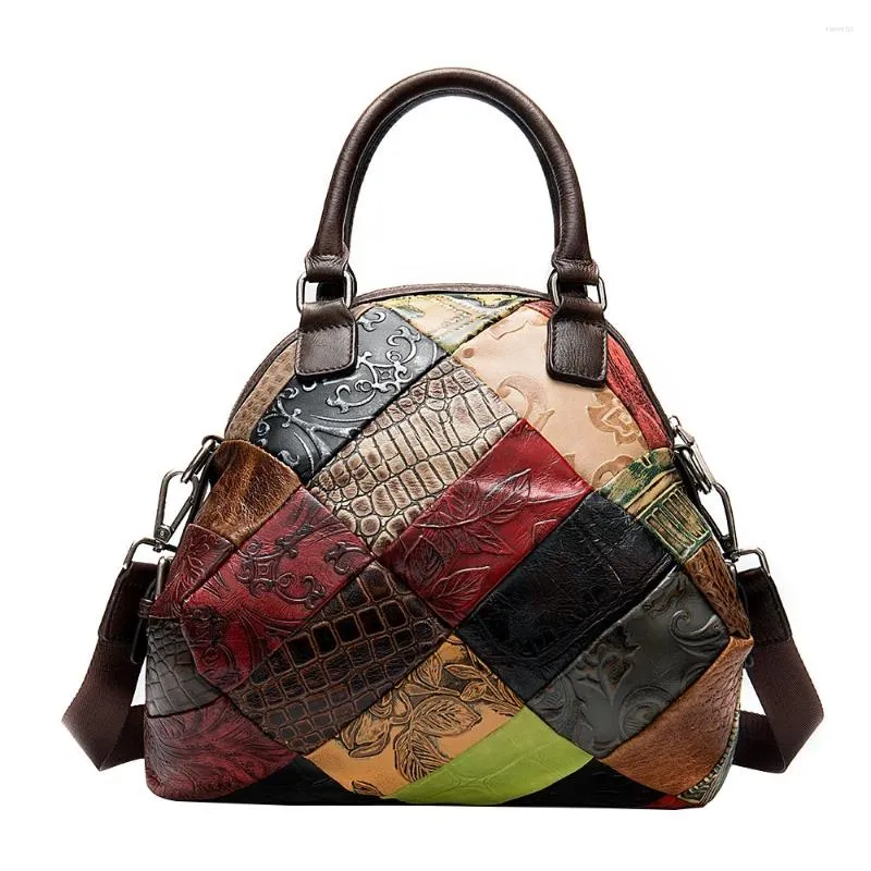 Bag One-Shulder Ladies 2024 Fashion Mosaic Color Geometric Mönster Handväska