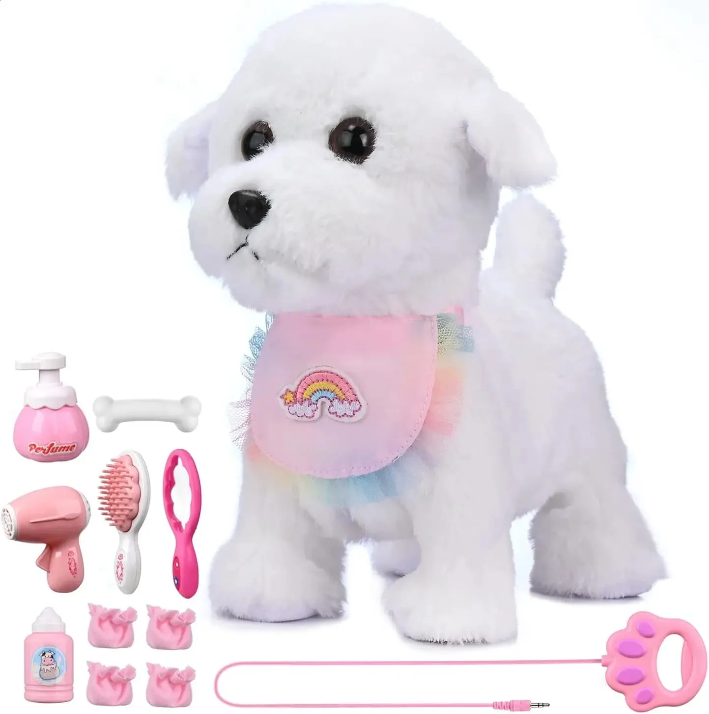 Interactive Plush Puppy Newborn Toys With Shake Tail Walking And Barking Features Leash Perfect For Kids Pretend Dress Up And Stuffed Animal Playtime 240420 From Tuo07 29.4 DHgate.Com