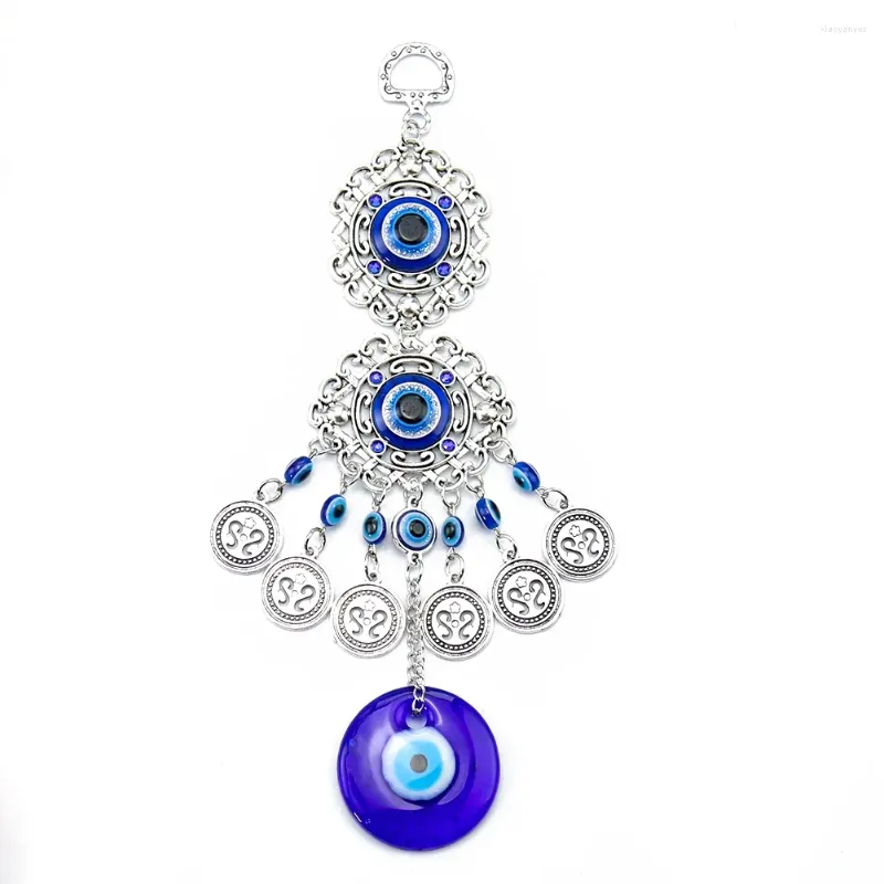 Dekorative Figuren türkisch blaue Augen Auto Anhänger Amulett Lucky Devil's Eye Perlen Charme für Home Dekoration Handwerks Wandhänge Schmuck Wind