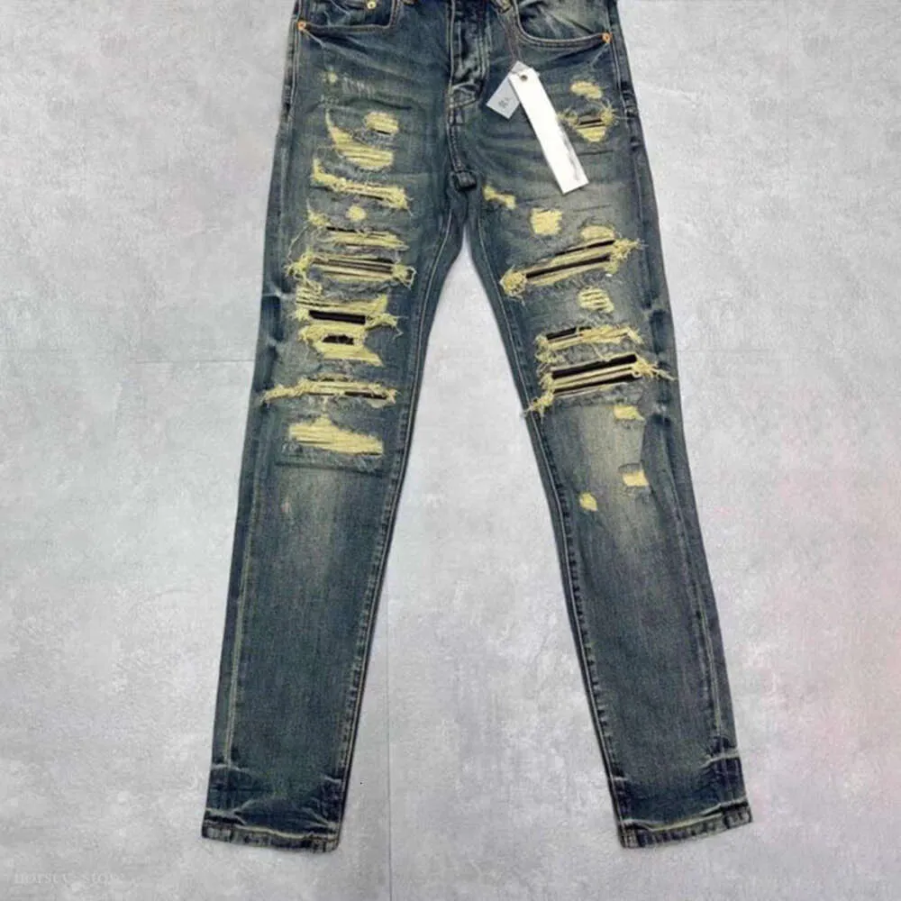 Lila jeans designer jeans män denim byxor lila modebyxor av hög kvalitet rak design casual pant lila märke jeans lila jeans kort 114