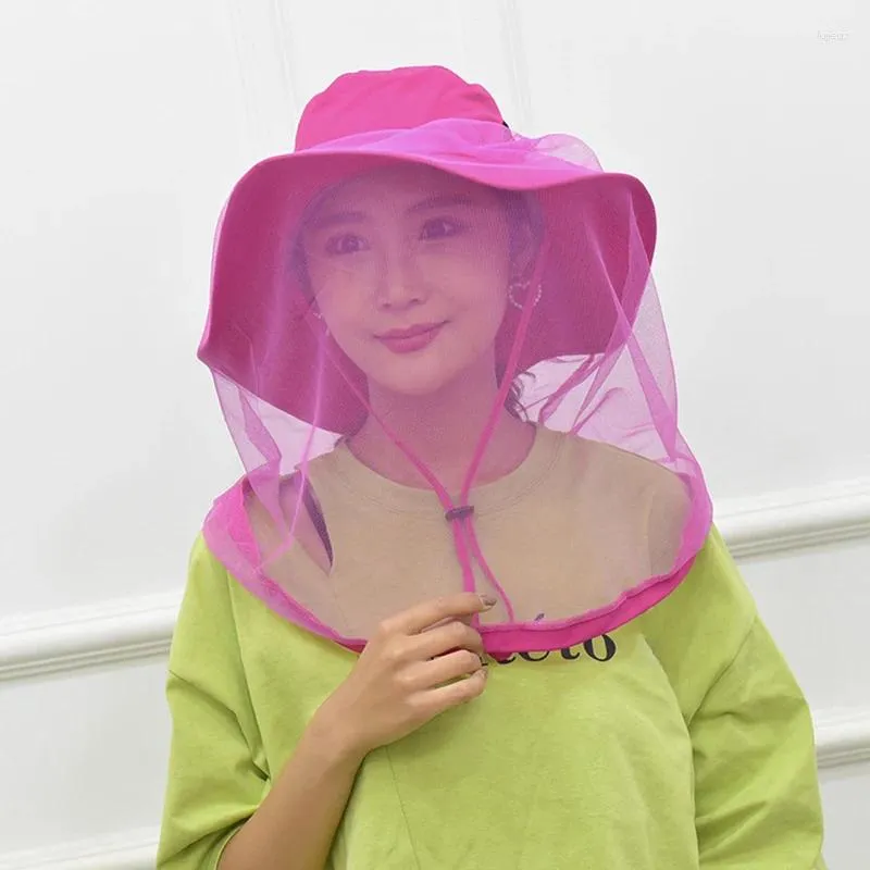 ベレー帽ユニセックス抗蚊の昆虫帽子夏の屋外調整可能釣りキャンプフルフェイス保護ネット通気可能キャップ