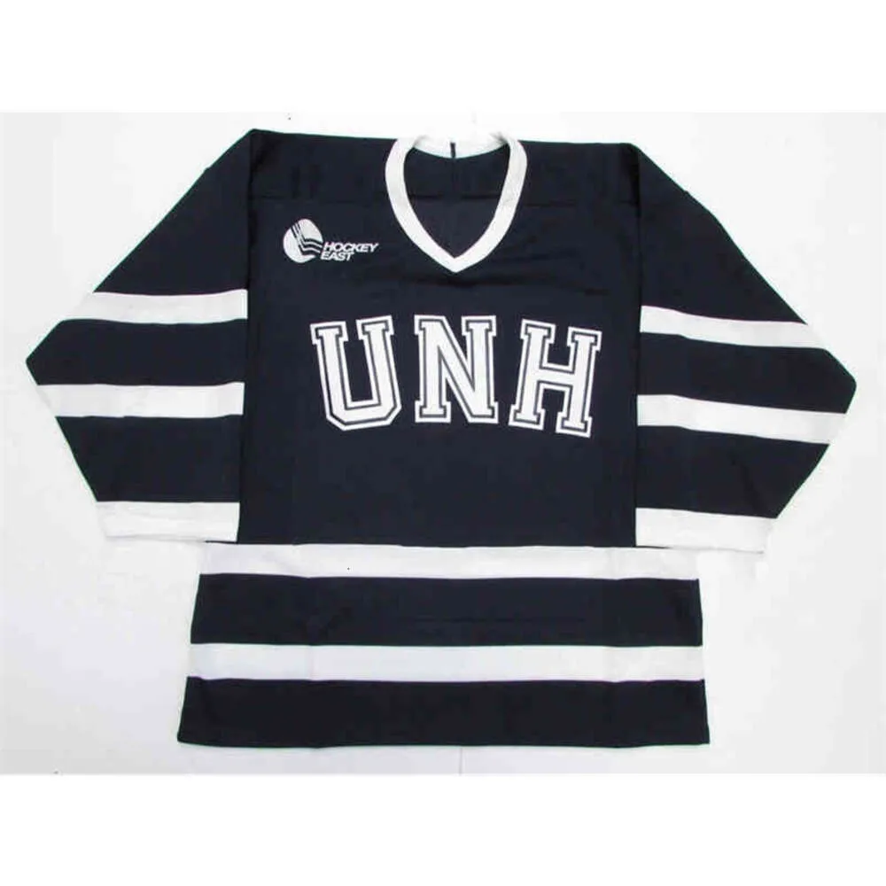 CEOVINTAGE CUSTH 23 Jeff St. Laurent University UNU Hockey dell'Hampshire Wildcats Jersey Blue Maglie