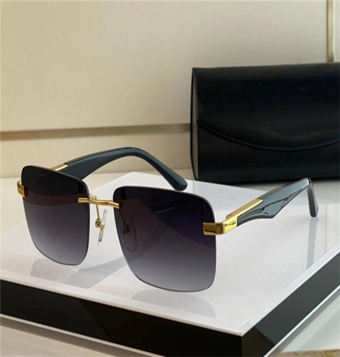 Nuovi occhiali da sole Design di moda artista K Gold Frame Square Lens semplice e generoso versatile versatile Uv400 Protection Glasses2331413