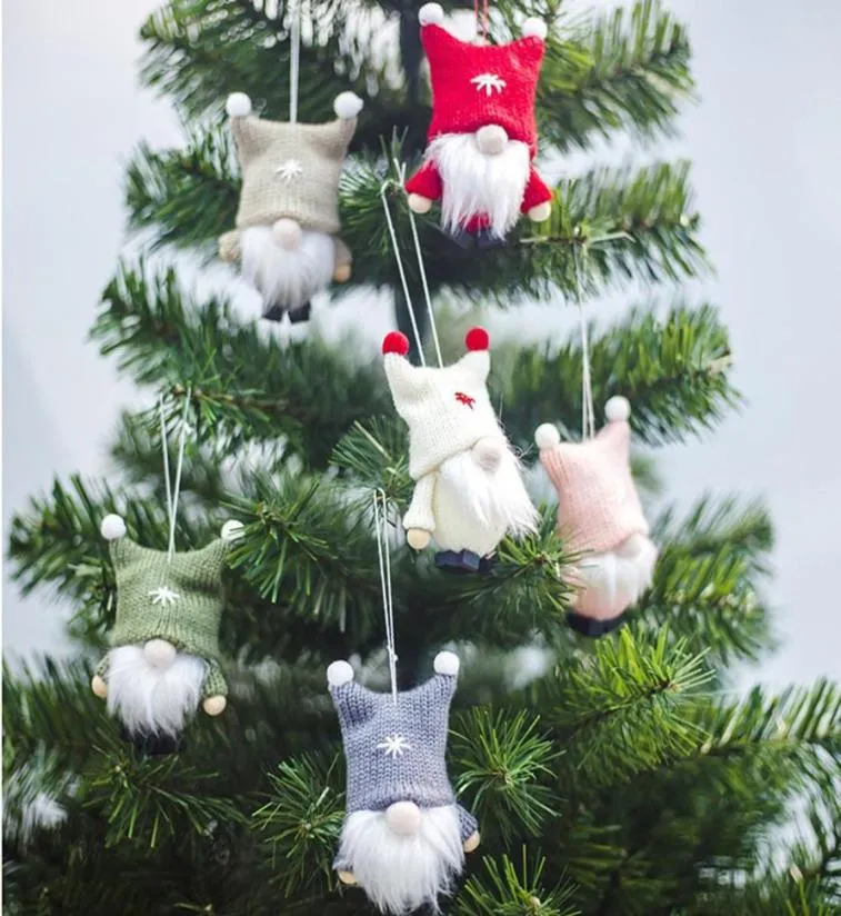 Weihnachtsgesichtslosen Gnom Santa Weihnachtsbaum Hängende Ornament Doll Holiday Decor S2585324