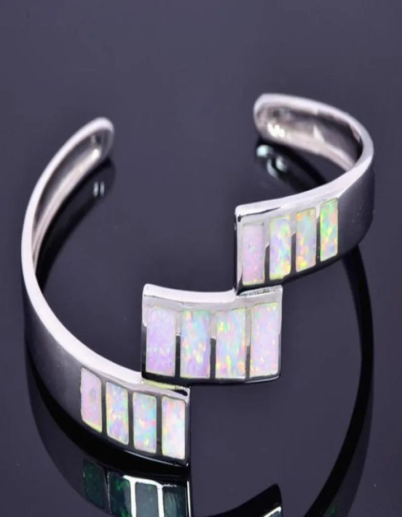 Fascilla intera al dettaglio Fine Bangles Opal White Fire 925 Gioielli placcati in argento per donne BNT152200374567378531804