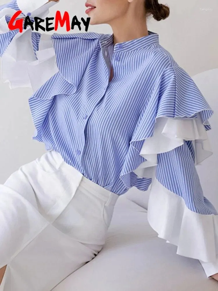 Женские блузки элегантная рыбашкая рубашка с воротничком 2024