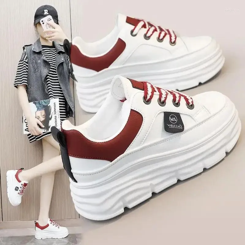Casual Shoes Women's Sneakers Spring and Autumn Flat Platform 2024 Summer Single Student Black Star Sports White
