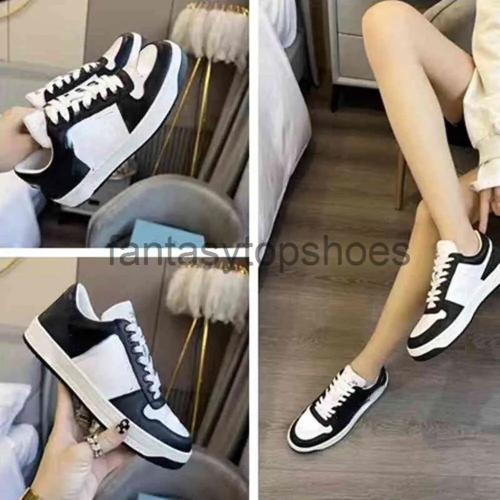 Praddas Pada Prax PRD P Casual Family Shoes Brand Small White Shoes Dames Nieuwe lederen Dikke Soled Lovers Same Triangle Sneakers