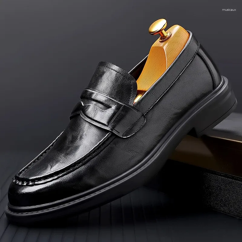 Sapatos casuais Marca de alta qualidade Soled entrevista de couro Soled Business Soft confortável