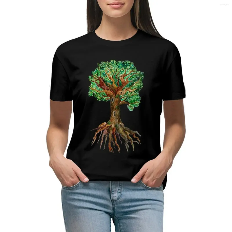 Dames Polos Yggdrasil T-shirt Plus size tops Shirts Graphic T-stukken Dierafdruk shirt voor meisjes bijgesneden T vrouwen