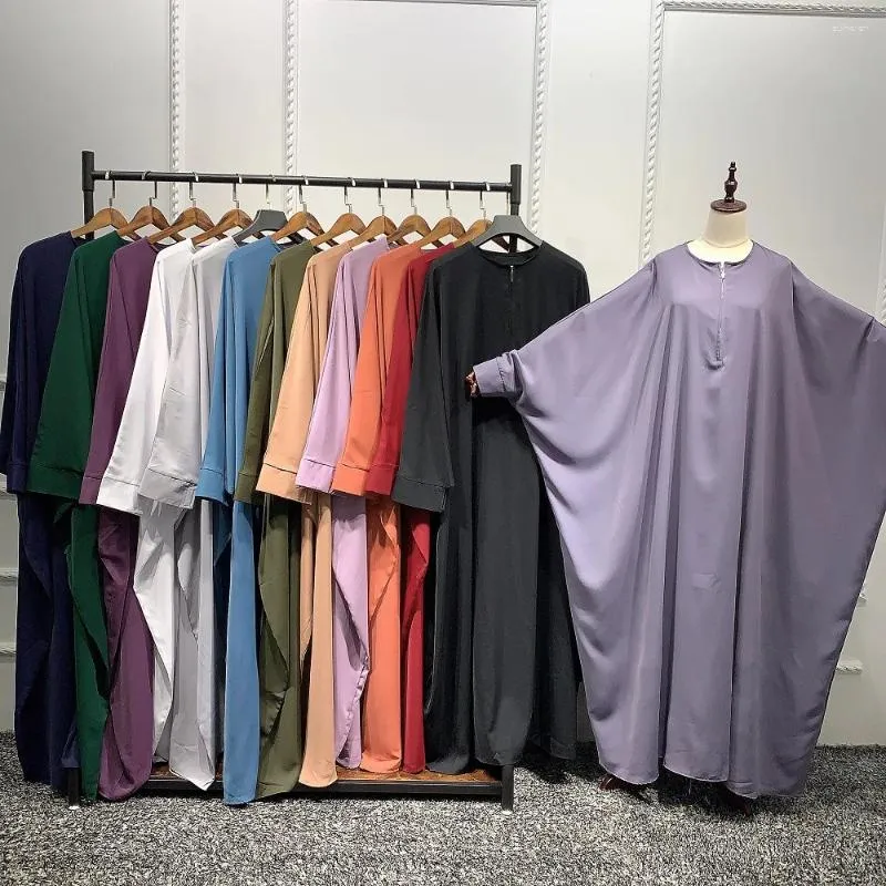 Vêtements ethniques Dubaï Turquie Eid Abaya Femmes Musulman Batwing Sleeve Maxi Dress Islamic Abayas Arabe Robe Robe Middle East Burqa Kaftan Prayer