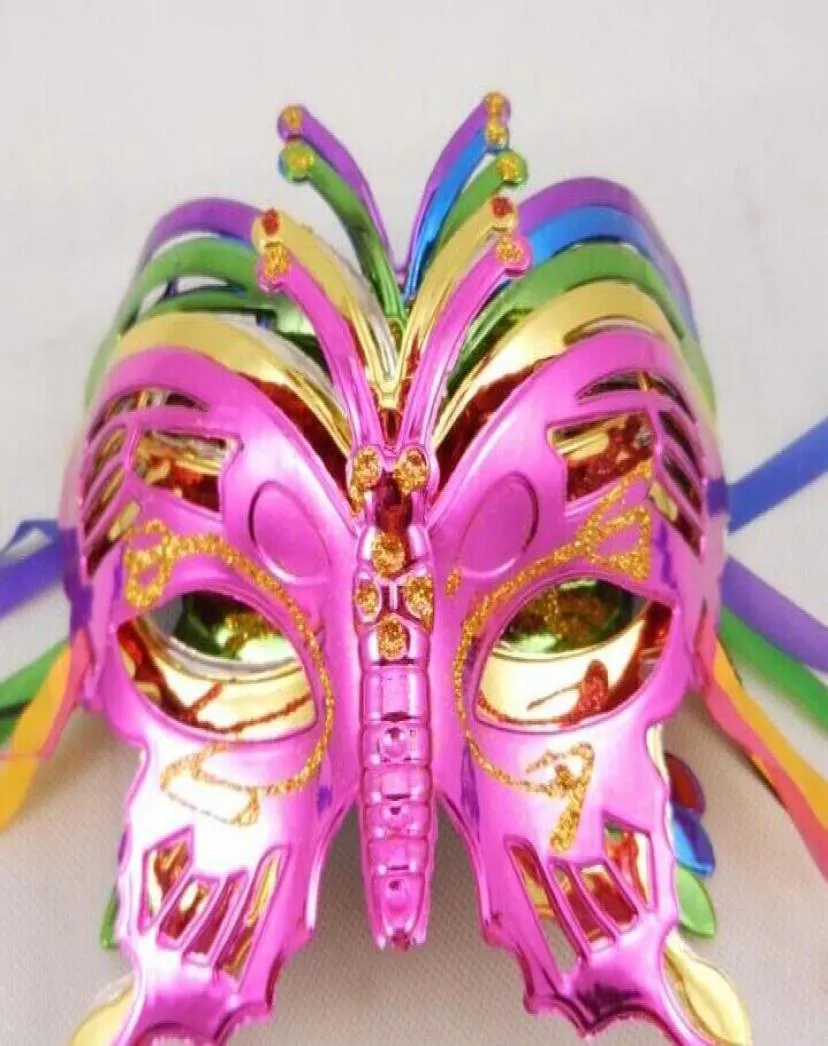 2016 NIEUW Halloween Mask Children Masquerade Mask Gekleurde tekening of Patroon Volting vlinderprinses gekleurd 3289980