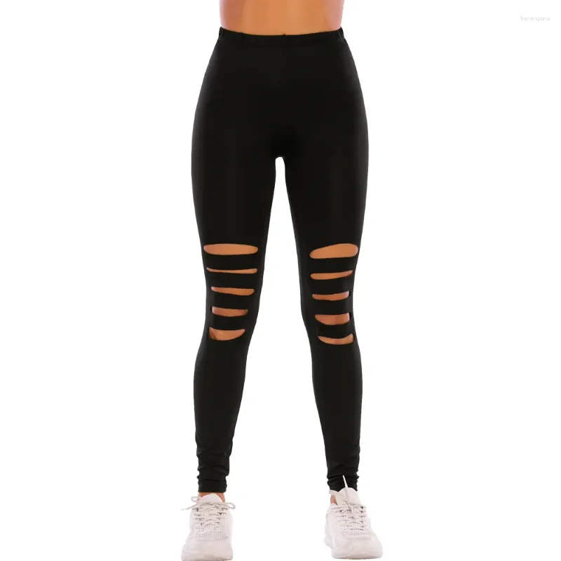 Legginsy damskie Spodnie do biegania Szybka sucha siatka netto joga czarna wysoka talia elastyczna fitness Slim Sport Gym dla kobiet spodni