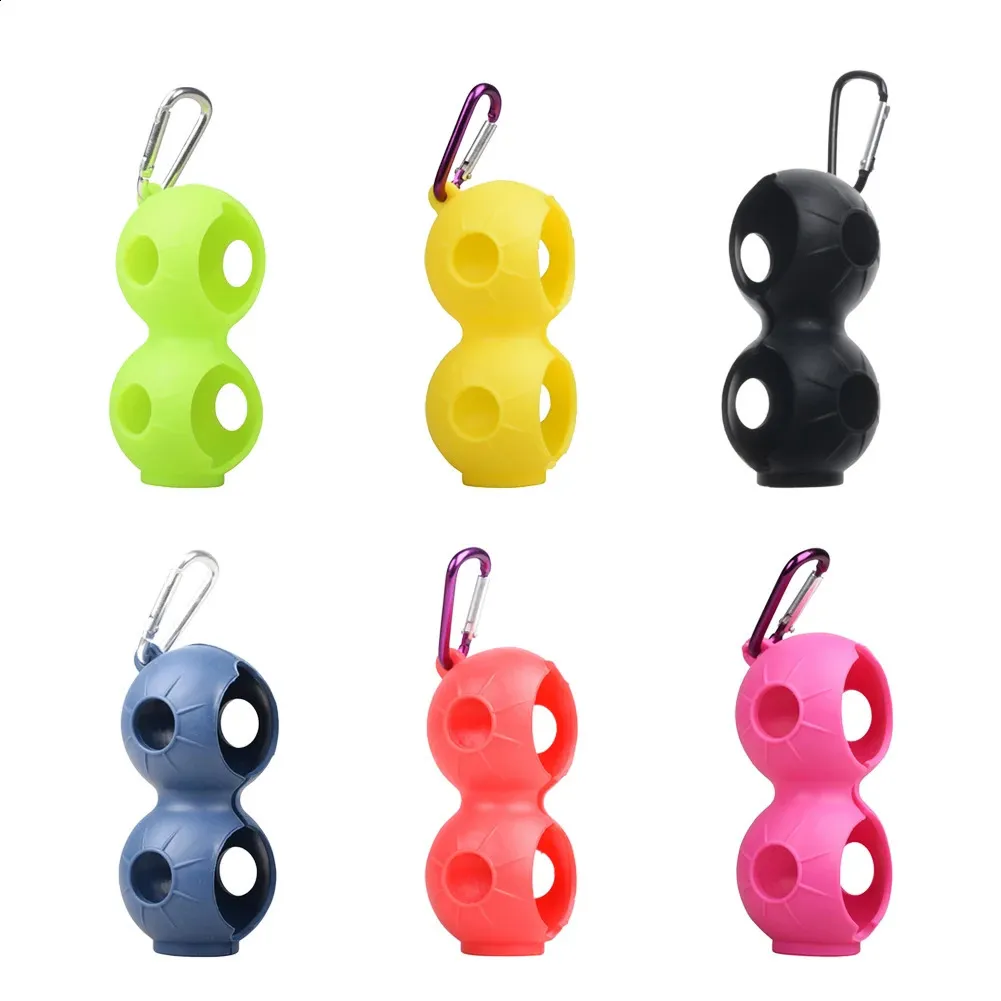 1PCS Golf Ball Holder Silicone 2 Balls protecteur avec Buckle Portable Double Case Cover Training Sports Accessoires 240425