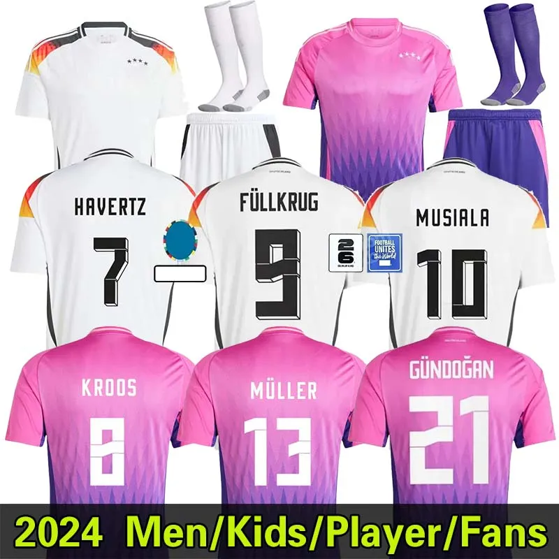 2024 Germanys Soccer Jerseys Havertz Muller 24 25 Nationaal team Hummels Gnabry Musiala Kroos Werner Draxler Reus Gotze Home Away Men Kids Kits voetbaloverhemden