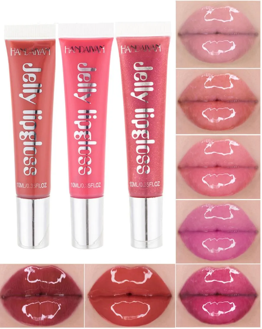 Candy Color Lip impermeável Lip Gloss Natural Longlasting Hidratante Lipstick Lip Glitter Lip Gloss1183114