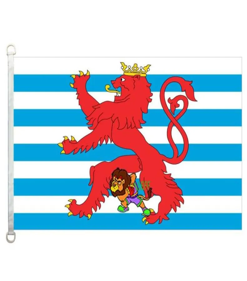 Civil Ensign of Luxemburg Flags90150cm 100 Polyester BannerDigital Printing4062442