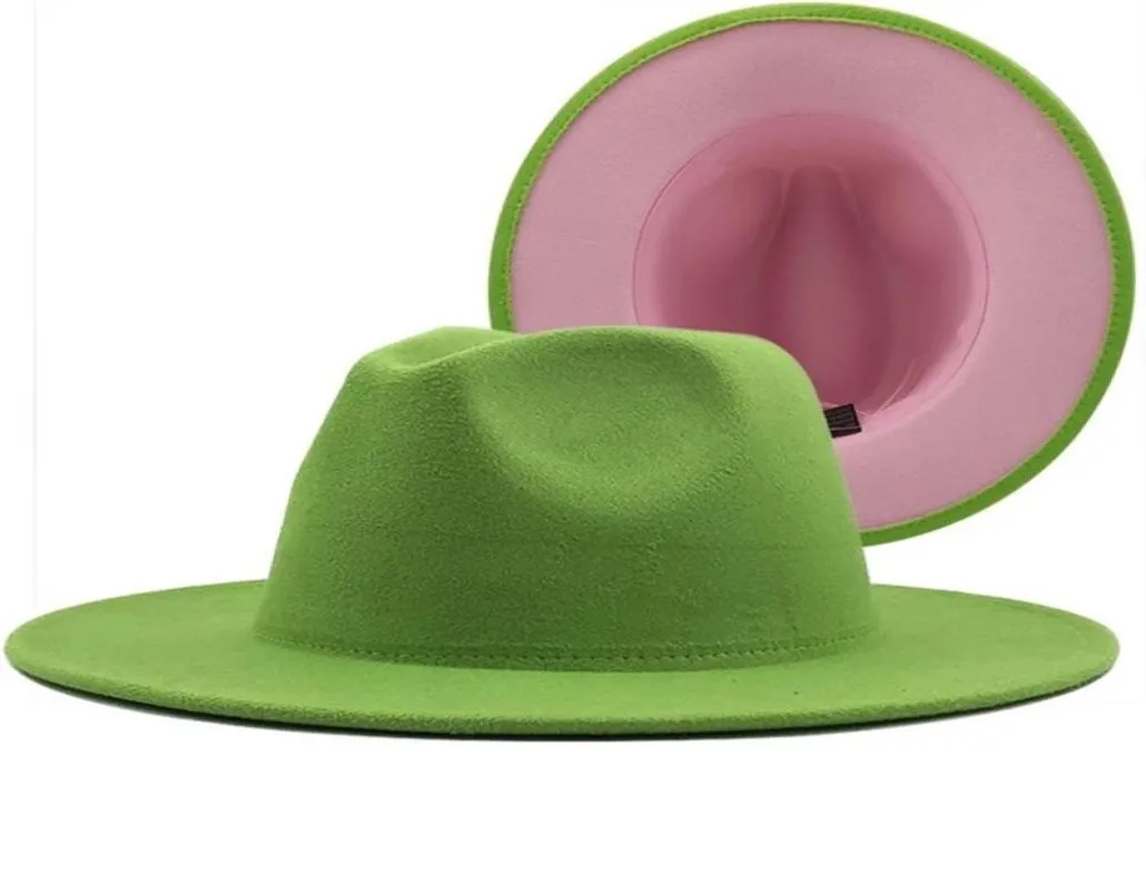 B-HOT Wide Brim Fedora Hat - Wool Felt Panama Sun Hat With Removable Band For Women & Men