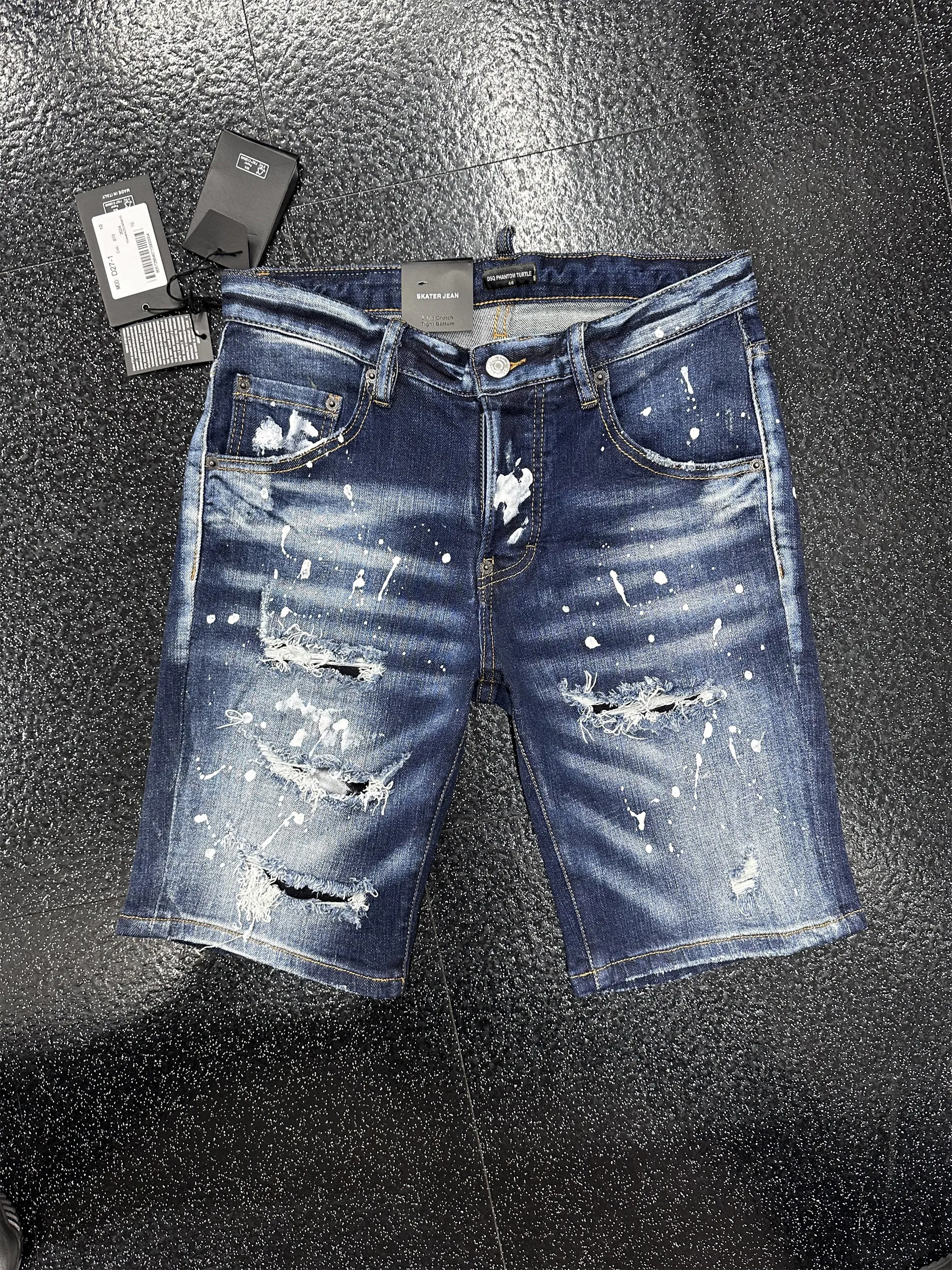 DSQ Phantom Turtle Jeans Männer Jean Herren Luxusdesigner Skinny Ripped Cool Guy Kausalloch Denim Fashion Marke Fit Jeans Mann gewaschene Hose 20460