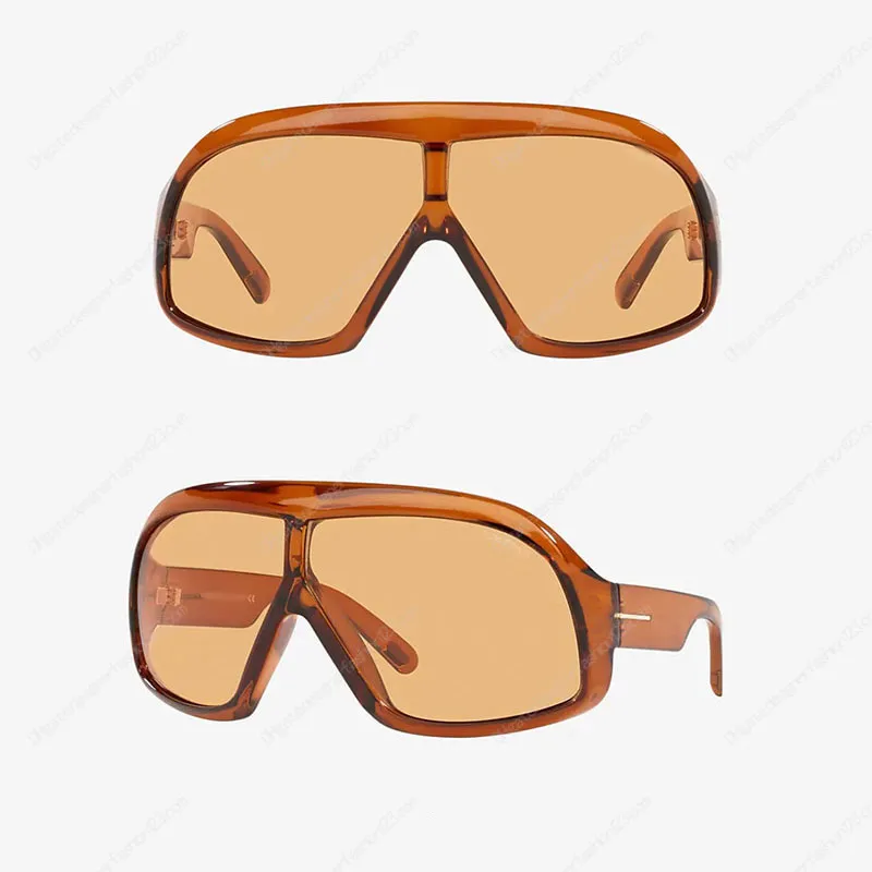 Zonnebrillen voor vrouwen Tom Luxe kwaliteit Dikke plaat FT0965 Men Oversized Glasses Modebrand Designer Zonnebril Zonnebril Zwart Sportstijl Originele doos
