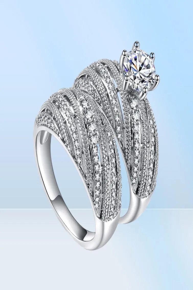 Choucong Luxury Wedding Jikook Wedding Ring 925 Sterling Silver Round