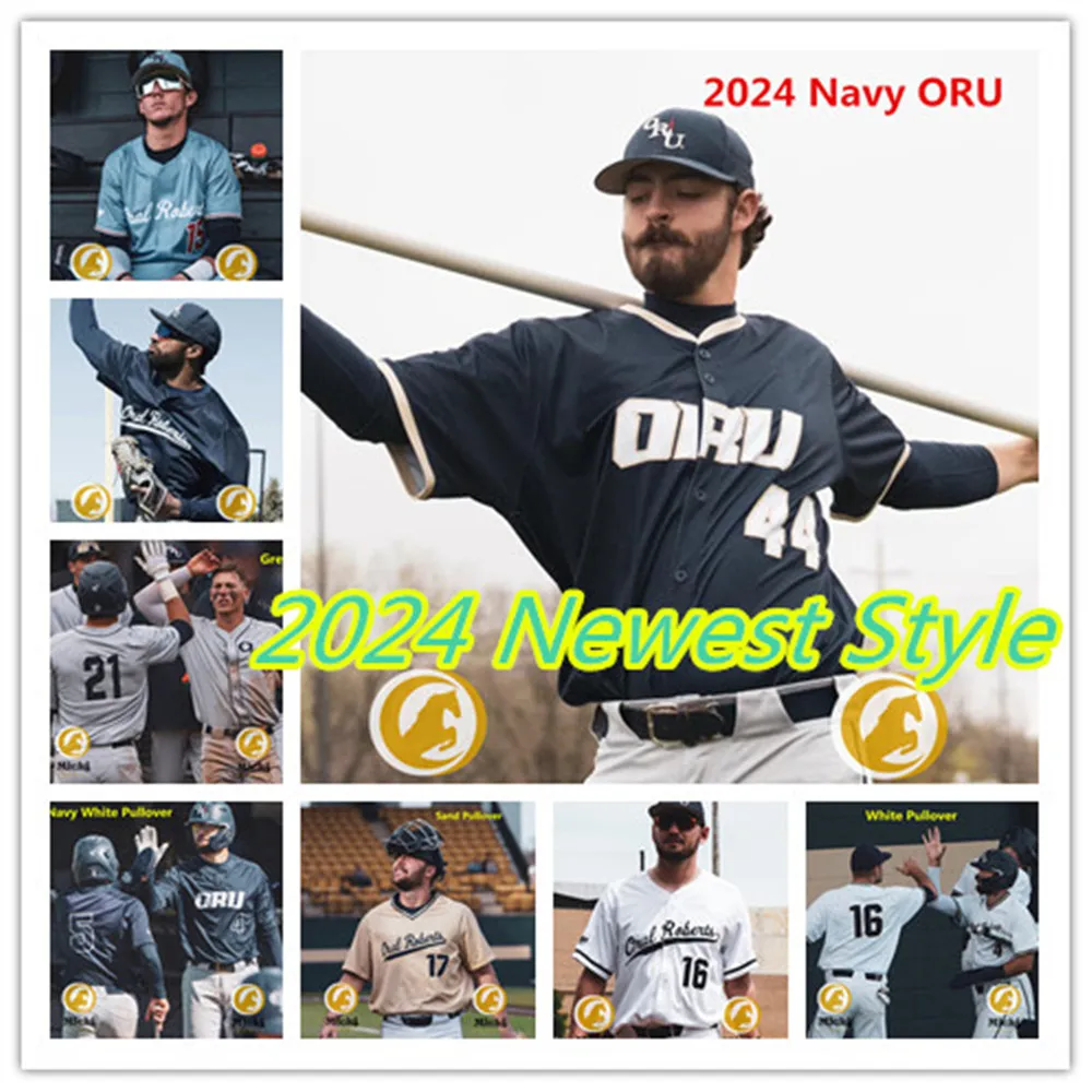 Elijah Rodriguez 2024 Oral Roberts Golden Eagles Jersey Drew Stahl Kyle Booker Alex Rodgers David Herring Sam Thompson Custom Stitched Oru Baseball Jerseys