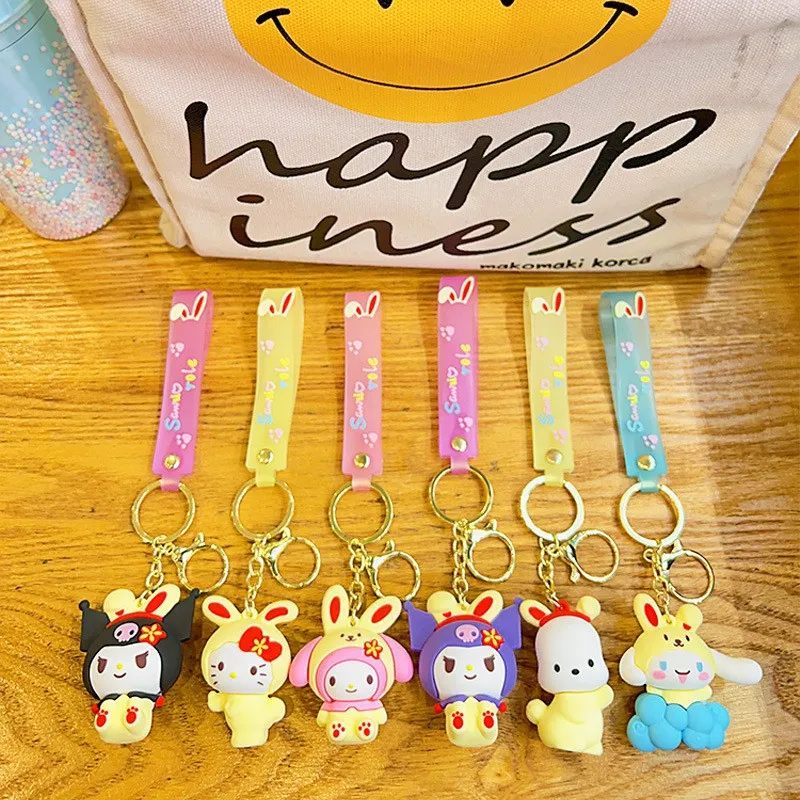 Fashion Cartoon Movie Character Keychain Rubber en Key Ring voor Backpack Jewelry Keychain 083735