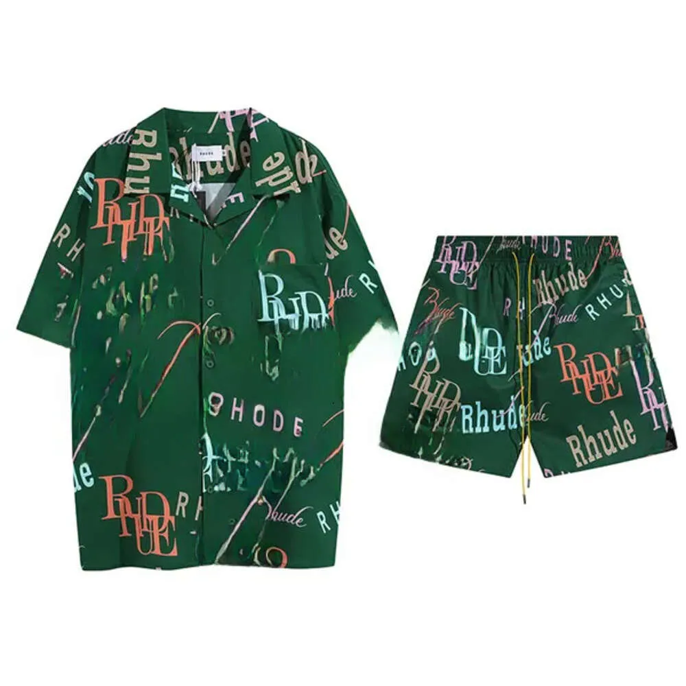 Rhude Designer Men Set Set Rhude koszule i krótki garnitur Męs