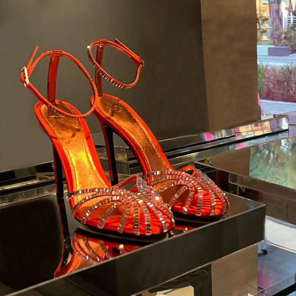 Alevi Milano hochhackige Sandalen kristallklumpige Gurt Spulen Heels Himmelshöhe Absatz für Frauen Sommer Luxusdesigner Schuhe Party Heeled Dress Schuhfabrikschuhschuhe