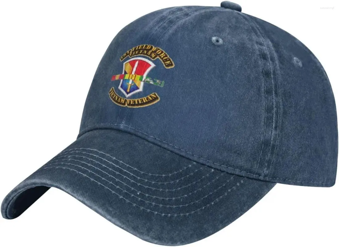 Boll Caps Army 1st Field Force Cowboy Hatts For Men Women Justerbar tvättad baseballmössa