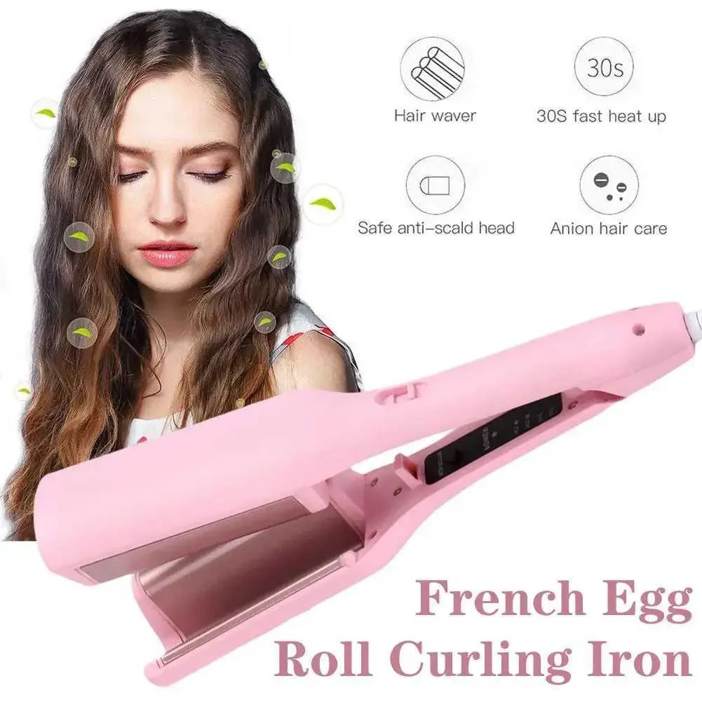 Saç Kabuğu Düzenler Saç Kırıcı Dalgası Kıvırma Demir Fransız Yumurta Kıvranı Dalgası Hızlı Isıtma Saç Cihazı Saç Kıvırma Demir 32mm Y240504
